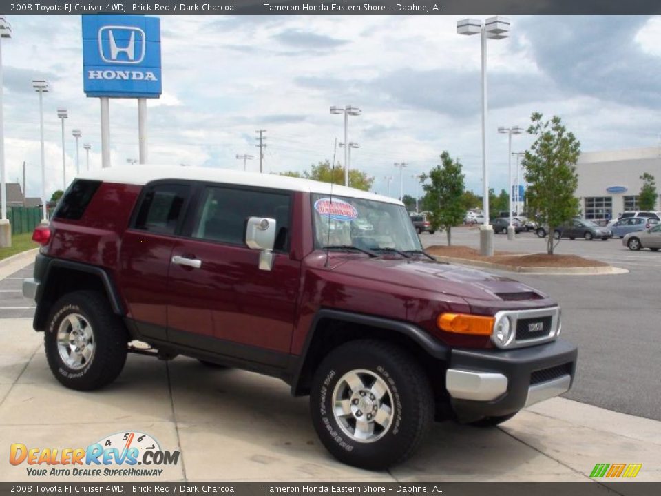 2008 Toyota FJ Cruiser 4WD Brick Red / Dark Charcoal Photo #3