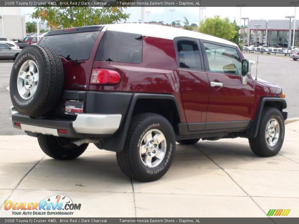 2008 Toyota FJ Cruiser 4WD Brick Red / Dark Charcoal Photo #6