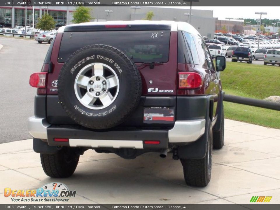 2008 Toyota FJ Cruiser 4WD Brick Red / Dark Charcoal Photo #7