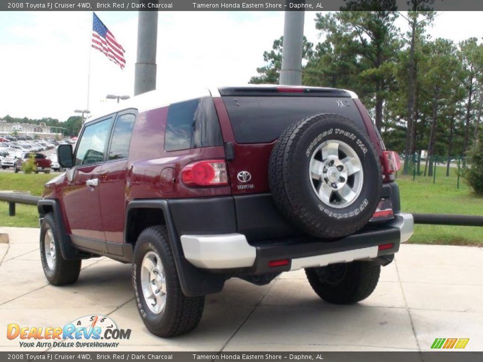 2008 Toyota FJ Cruiser 4WD Brick Red / Dark Charcoal Photo #8