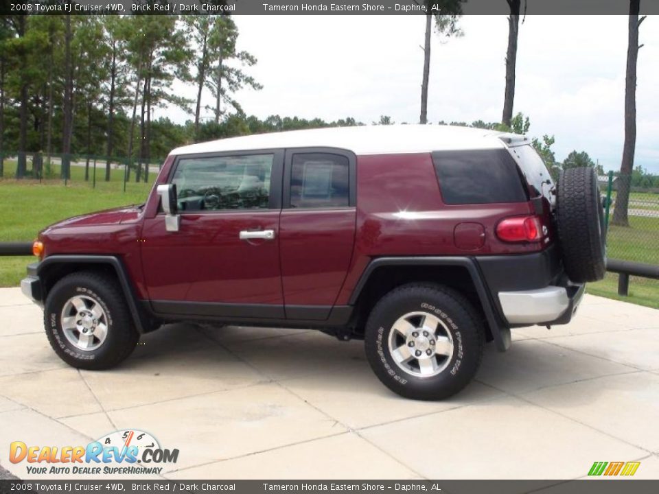 2008 Toyota FJ Cruiser 4WD Brick Red / Dark Charcoal Photo #9