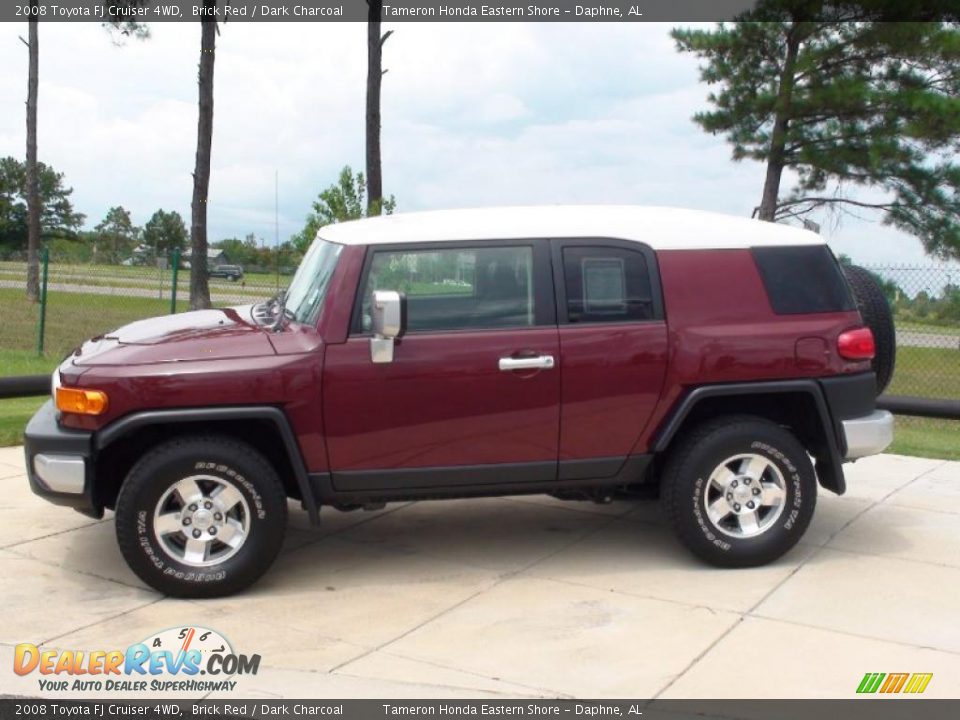 2008 Toyota FJ Cruiser 4WD Brick Red / Dark Charcoal Photo #10