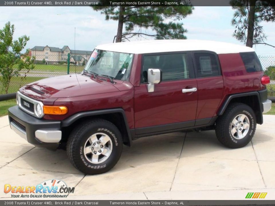 2008 Toyota FJ Cruiser 4WD Brick Red / Dark Charcoal Photo #12