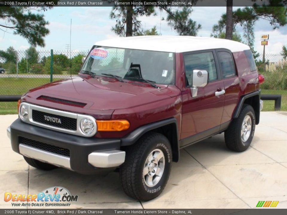 2008 Toyota FJ Cruiser 4WD Brick Red / Dark Charcoal Photo #13