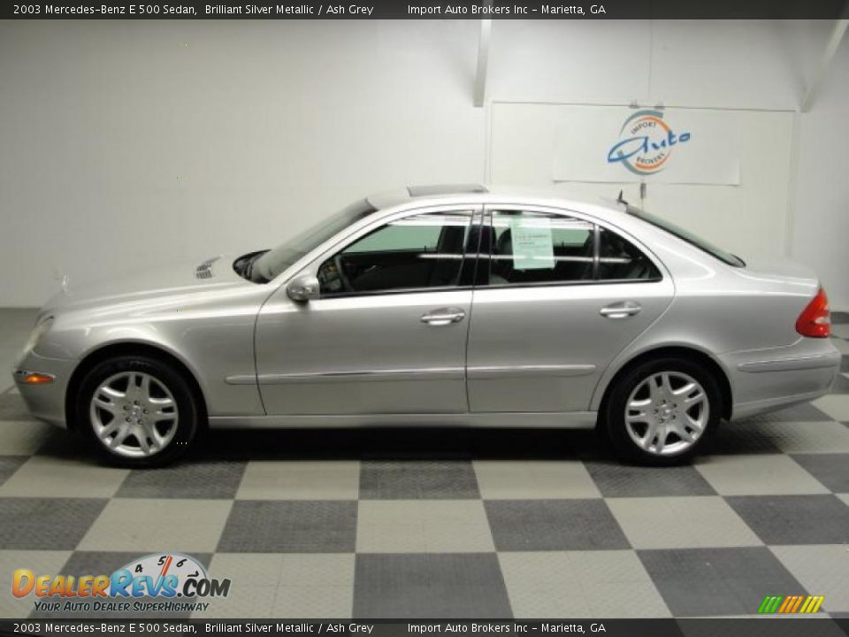 2003 Mercedes-Benz E 500 Sedan Brilliant Silver Metallic / Ash Grey Photo #8