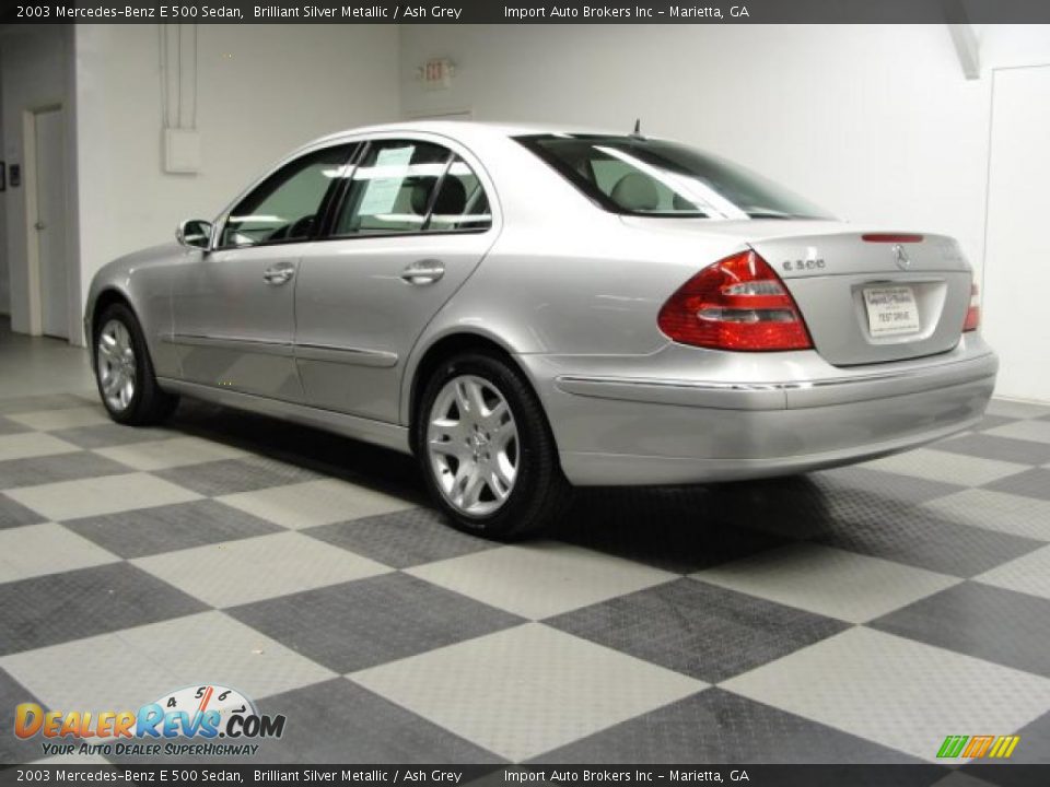 2003 Mercedes-Benz E 500 Sedan Brilliant Silver Metallic / Ash Grey Photo #9