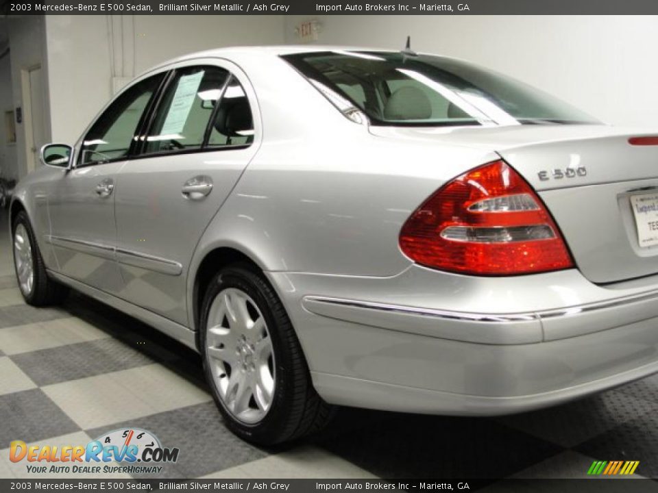 2003 Mercedes-Benz E 500 Sedan Brilliant Silver Metallic / Ash Grey Photo #10