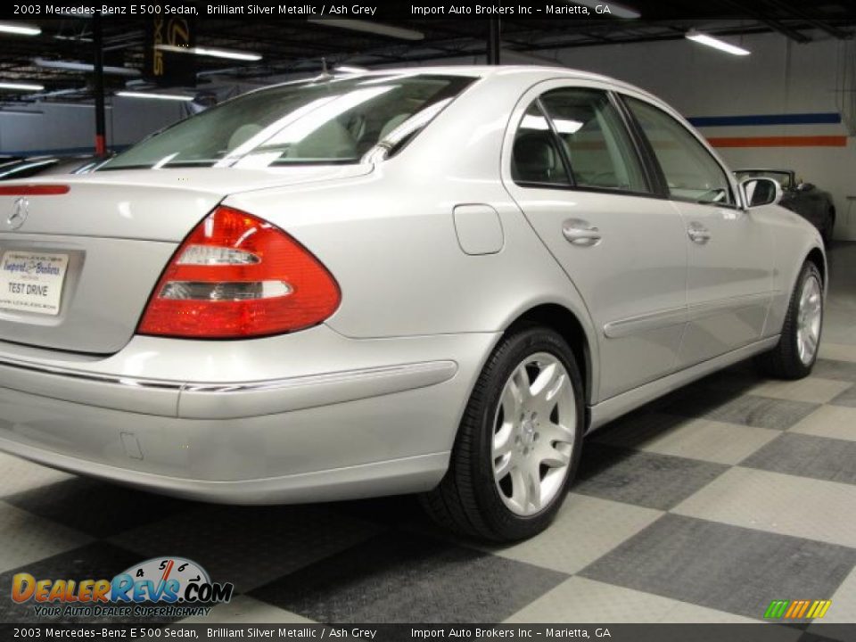 2003 Mercedes-Benz E 500 Sedan Brilliant Silver Metallic / Ash Grey Photo #11