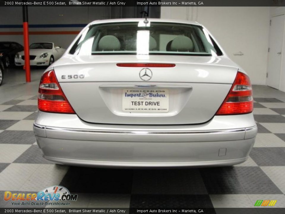 2003 Mercedes-Benz E 500 Sedan Brilliant Silver Metallic / Ash Grey Photo #12