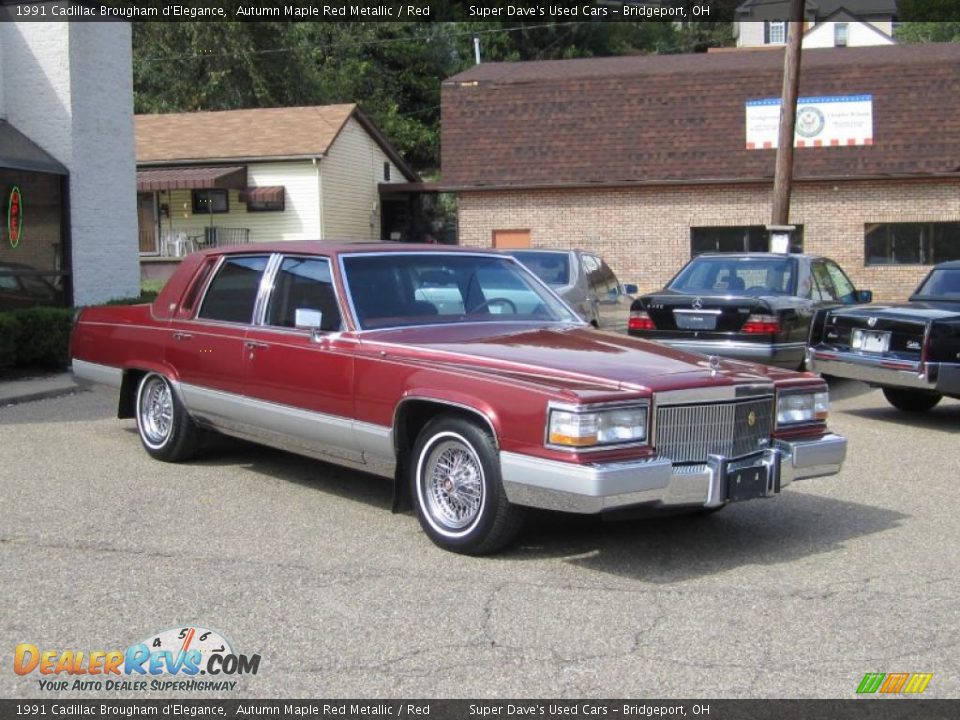 1991 Cadillac Brougham d'Elegance Autumn Maple Red Metallic / Red Photo #1