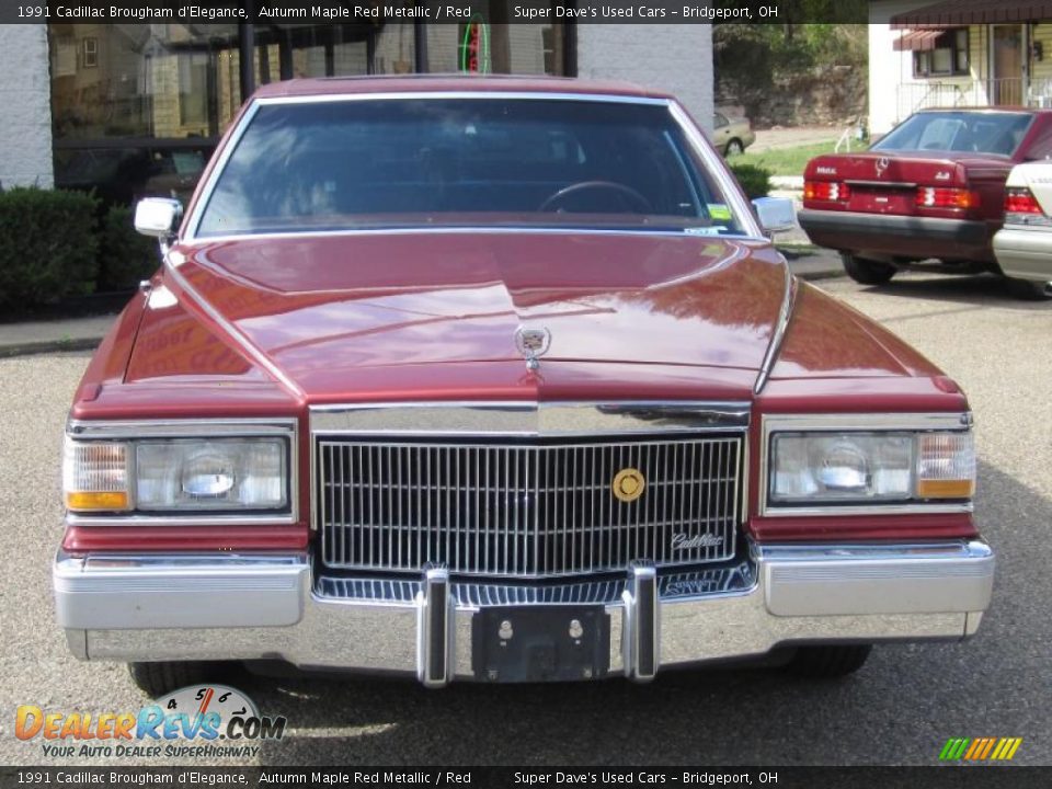 1991 Cadillac Brougham d'Elegance Autumn Maple Red Metallic / Red Photo #3