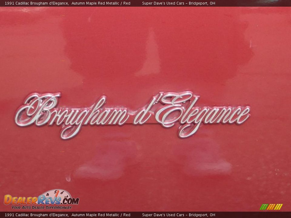 1991 Cadillac Brougham d'Elegance Autumn Maple Red Metallic / Red Photo #6
