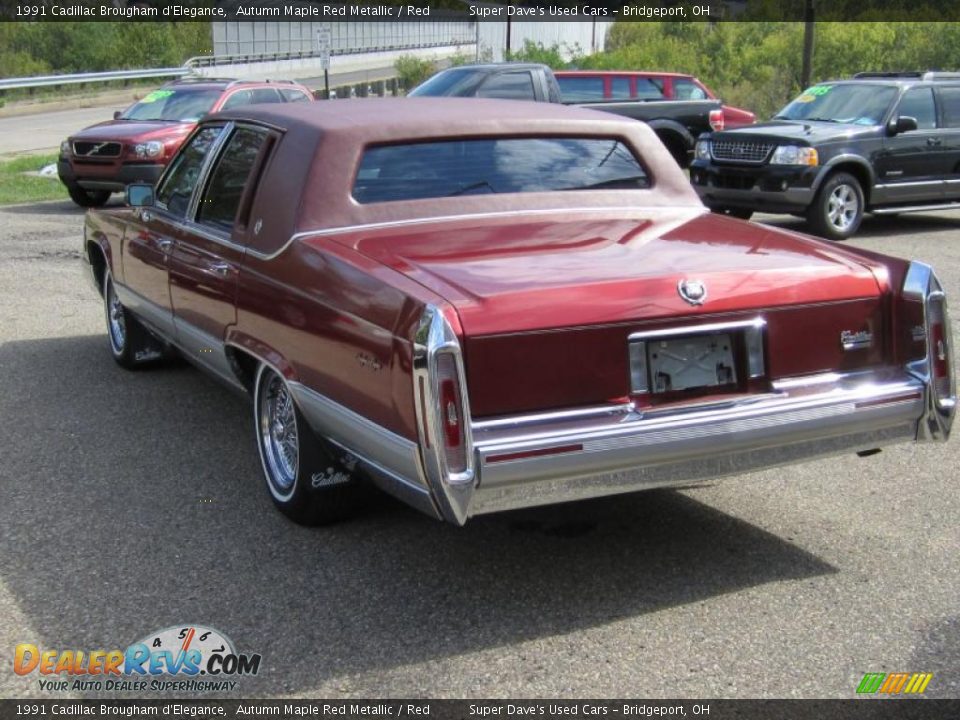 1991 Cadillac Brougham d'Elegance Autumn Maple Red Metallic / Red Photo #14