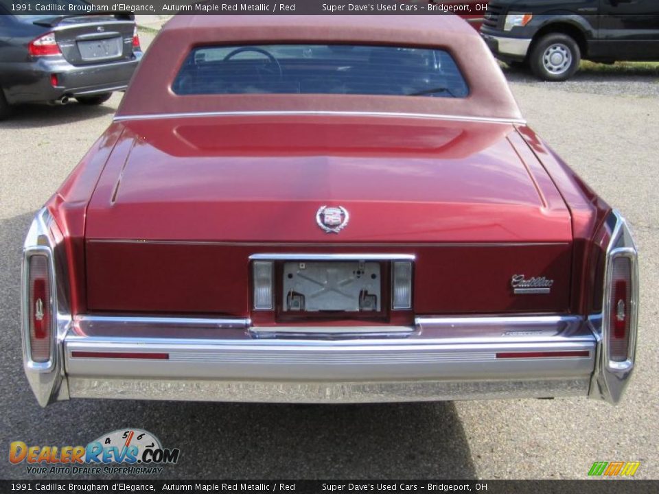 1991 Cadillac Brougham d'Elegance Autumn Maple Red Metallic / Red Photo #15