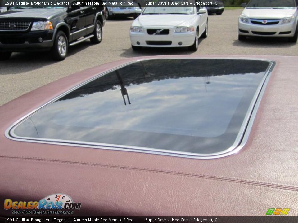 1991 Cadillac Brougham d'Elegance Autumn Maple Red Metallic / Red Photo #16