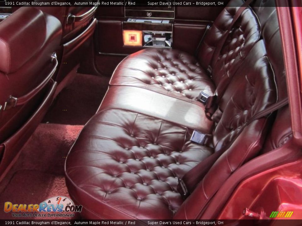 1991 Cadillac Brougham d'Elegance Autumn Maple Red Metallic / Red Photo #19
