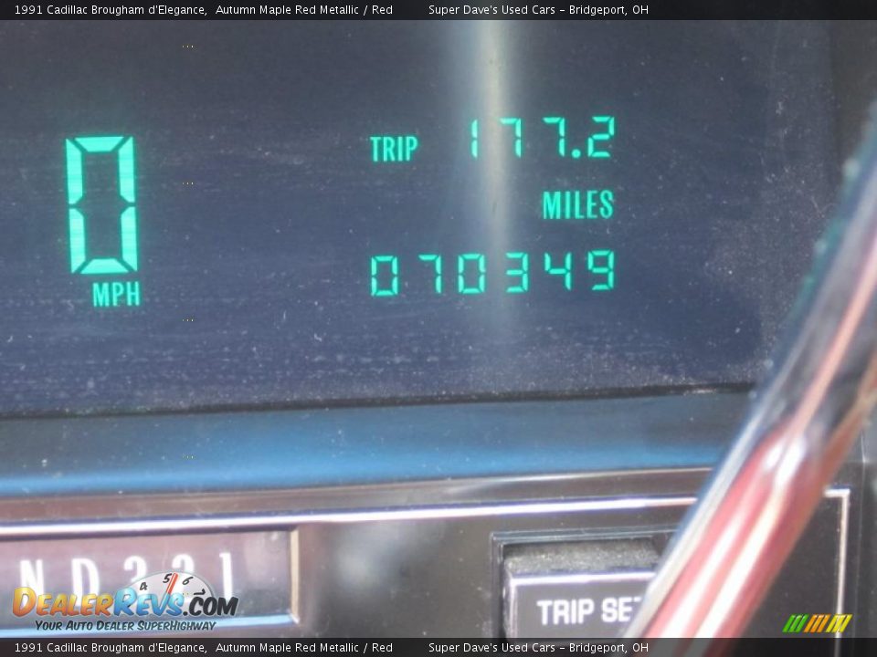 1991 Cadillac Brougham d'Elegance Autumn Maple Red Metallic / Red Photo #21