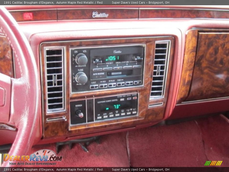 1991 Cadillac Brougham d'Elegance Autumn Maple Red Metallic / Red Photo #22