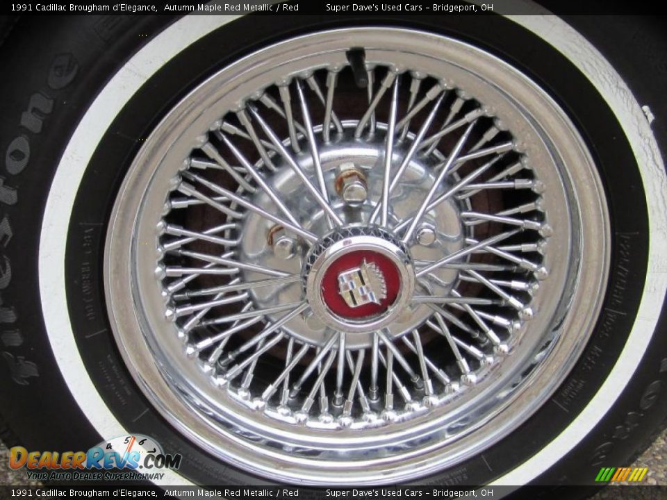 1991 Cadillac Brougham d'Elegance Autumn Maple Red Metallic / Red Photo #24