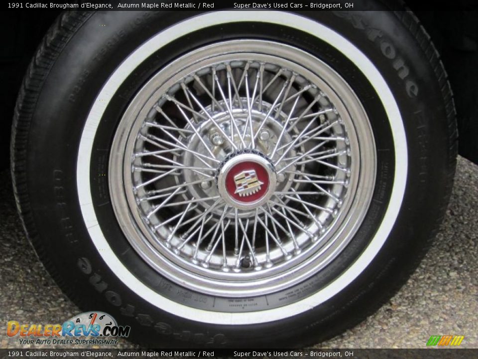 1991 Cadillac Brougham d'Elegance Autumn Maple Red Metallic / Red Photo #25