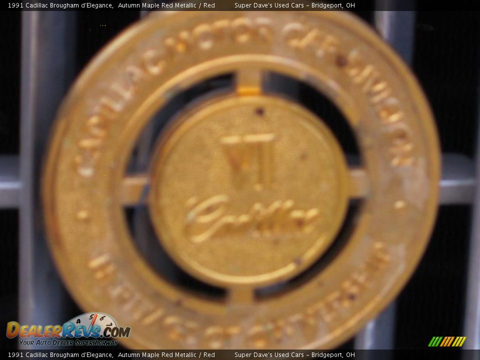 1991 Cadillac Brougham d'Elegance Autumn Maple Red Metallic / Red Photo #26