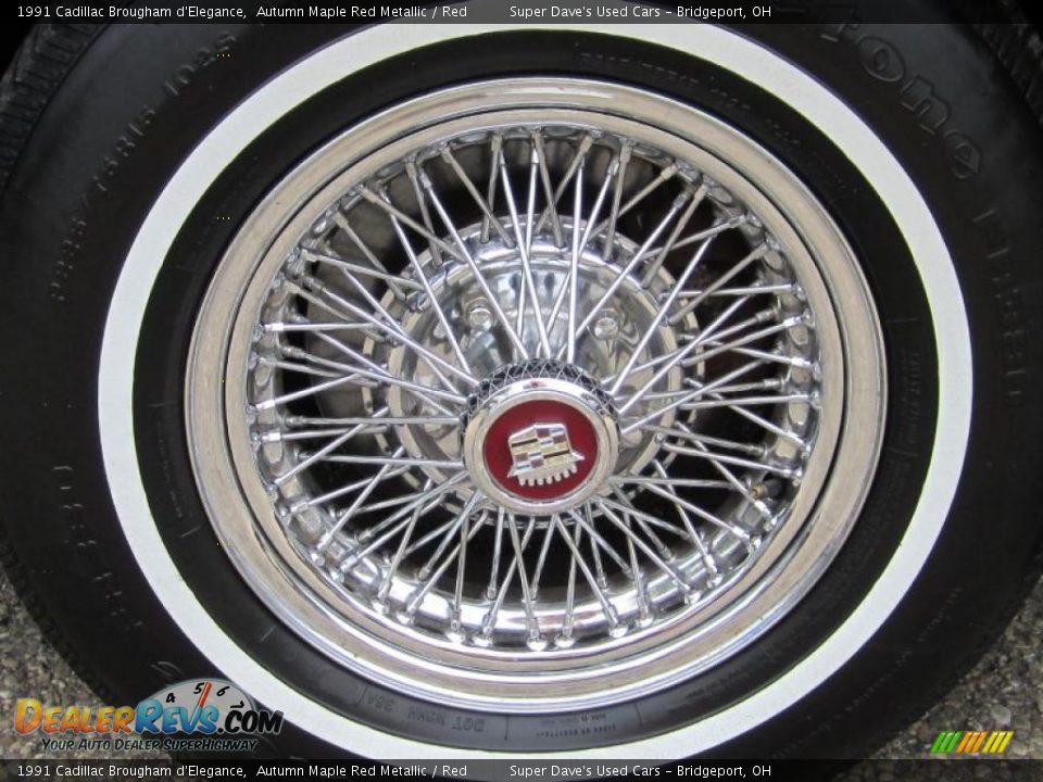 1991 Cadillac Brougham d'Elegance Autumn Maple Red Metallic / Red Photo #27