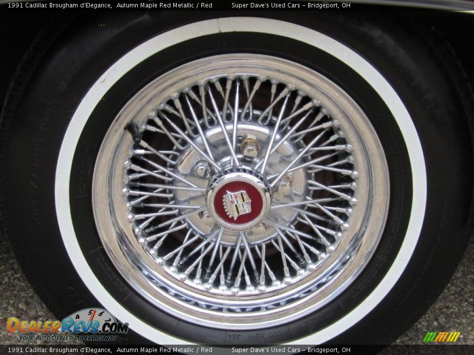 1991 Cadillac Brougham d'Elegance Autumn Maple Red Metallic / Red Photo #28