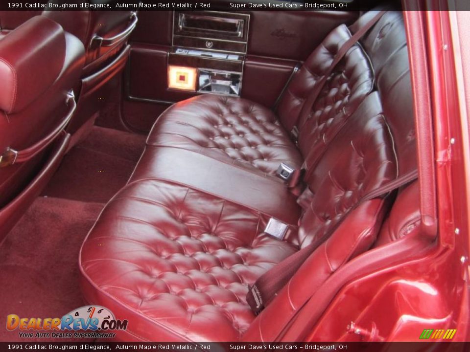 1991 Cadillac Brougham d'Elegance Autumn Maple Red Metallic / Red Photo #29