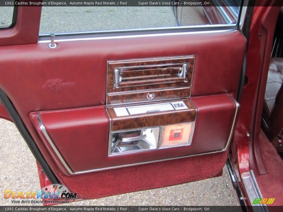 1991 Cadillac Brougham d'Elegance Autumn Maple Red Metallic / Red Photo #30