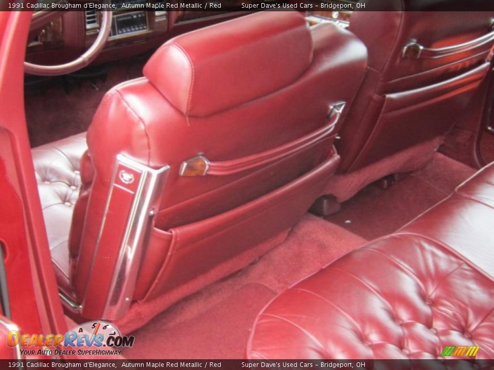 1991 Cadillac Brougham d'Elegance Autumn Maple Red Metallic / Red Photo #31
