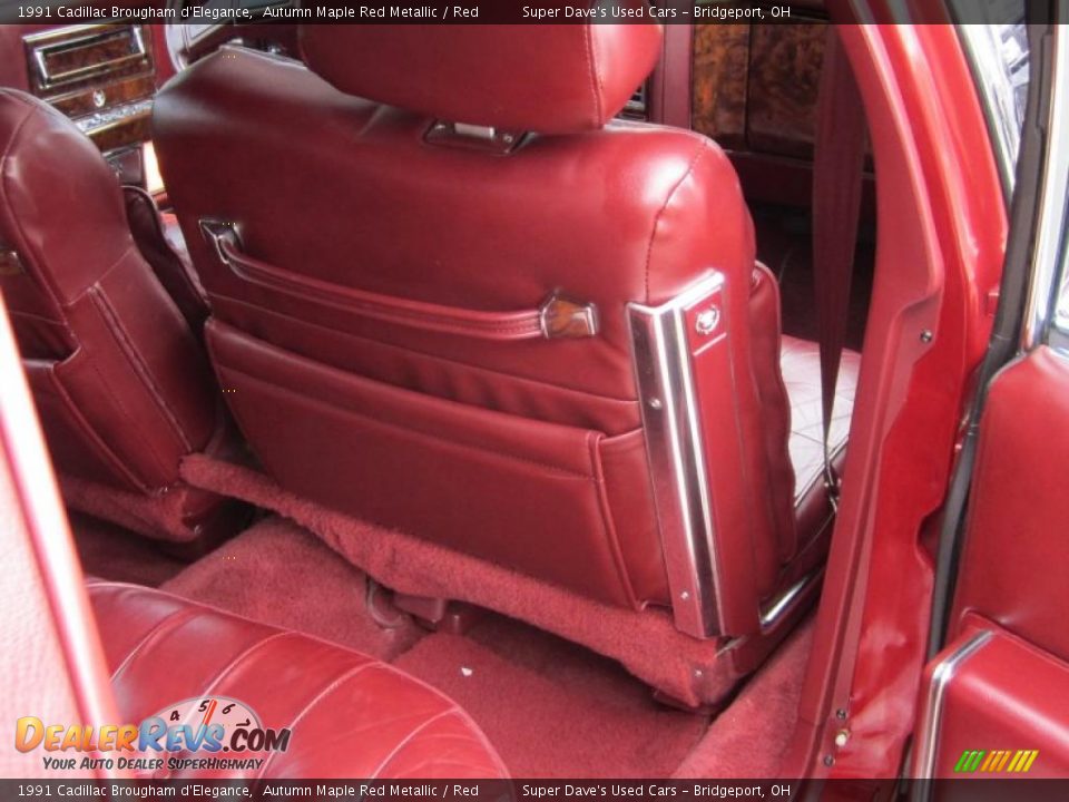 1991 Cadillac Brougham d'Elegance Autumn Maple Red Metallic / Red Photo #33