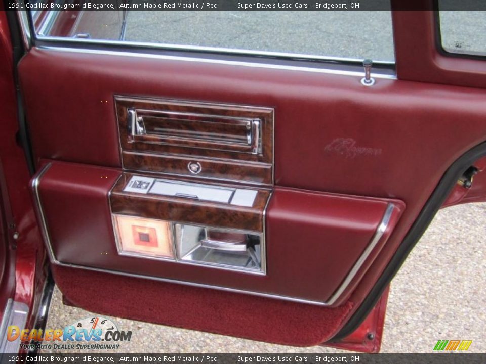 1991 Cadillac Brougham d'Elegance Autumn Maple Red Metallic / Red Photo #34