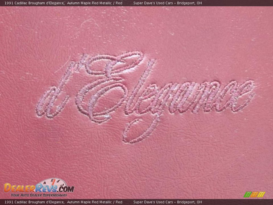 1991 Cadillac Brougham d'Elegance Autumn Maple Red Metallic / Red Photo #35