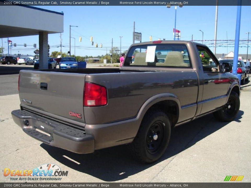 2000 GMC Sonoma SL Regular Cab Smokey Caramel Metallic / Beige Photo #5