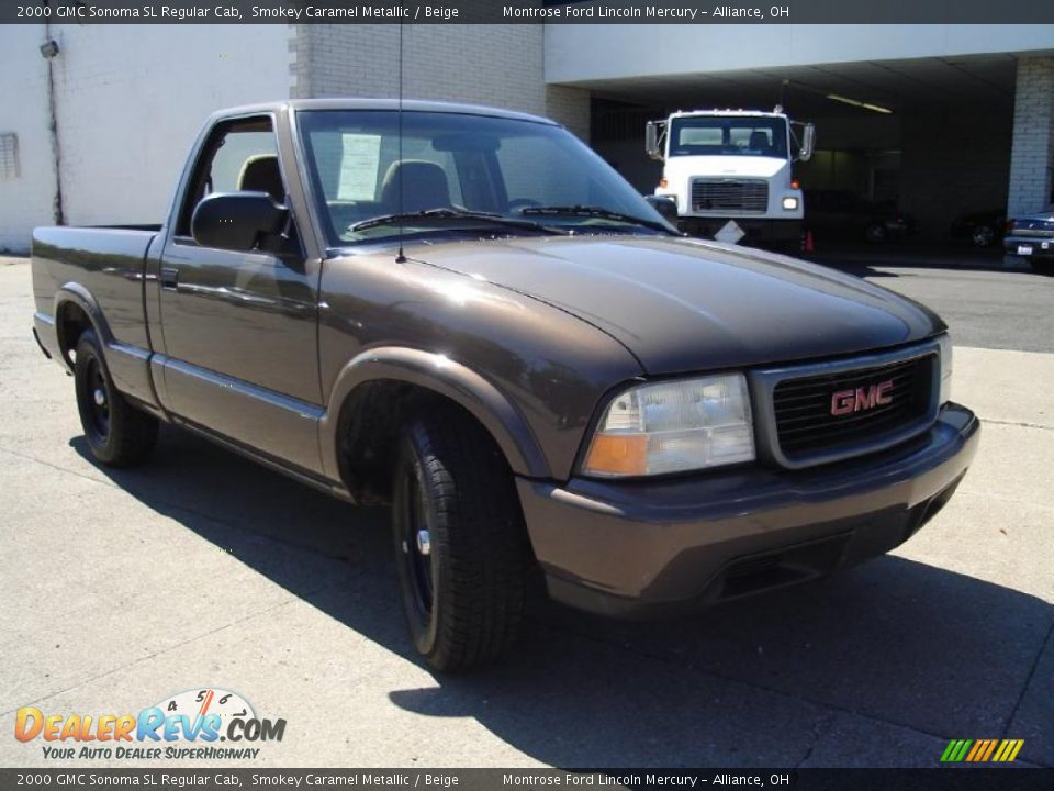 2000 GMC Sonoma SL Regular Cab Smokey Caramel Metallic / Beige Photo #7
