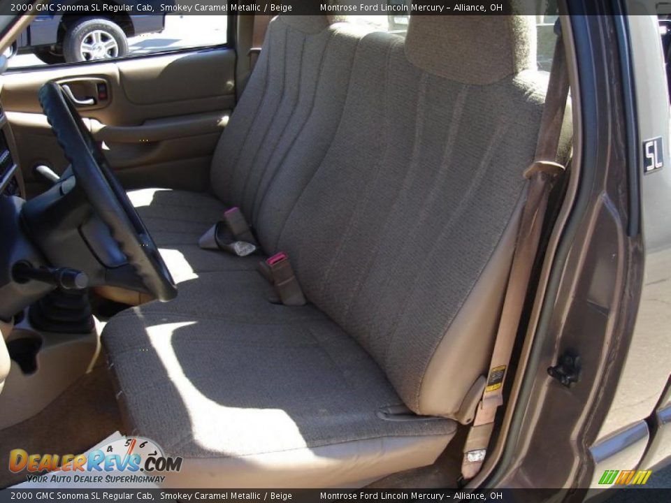 2000 GMC Sonoma SL Regular Cab Smokey Caramel Metallic / Beige Photo #13