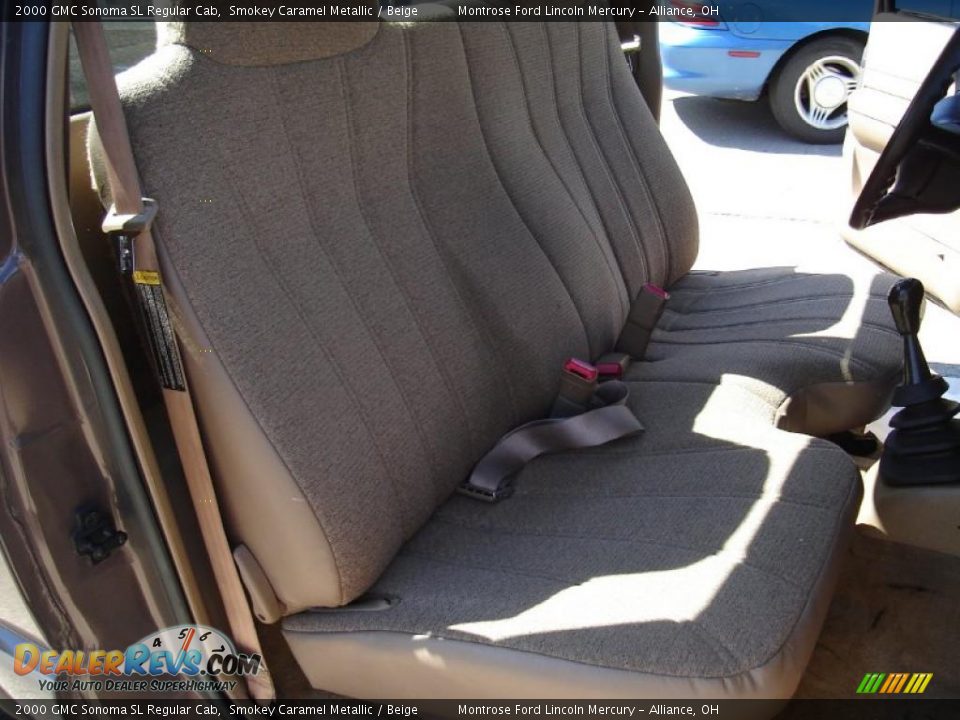2000 GMC Sonoma SL Regular Cab Smokey Caramel Metallic / Beige Photo #14