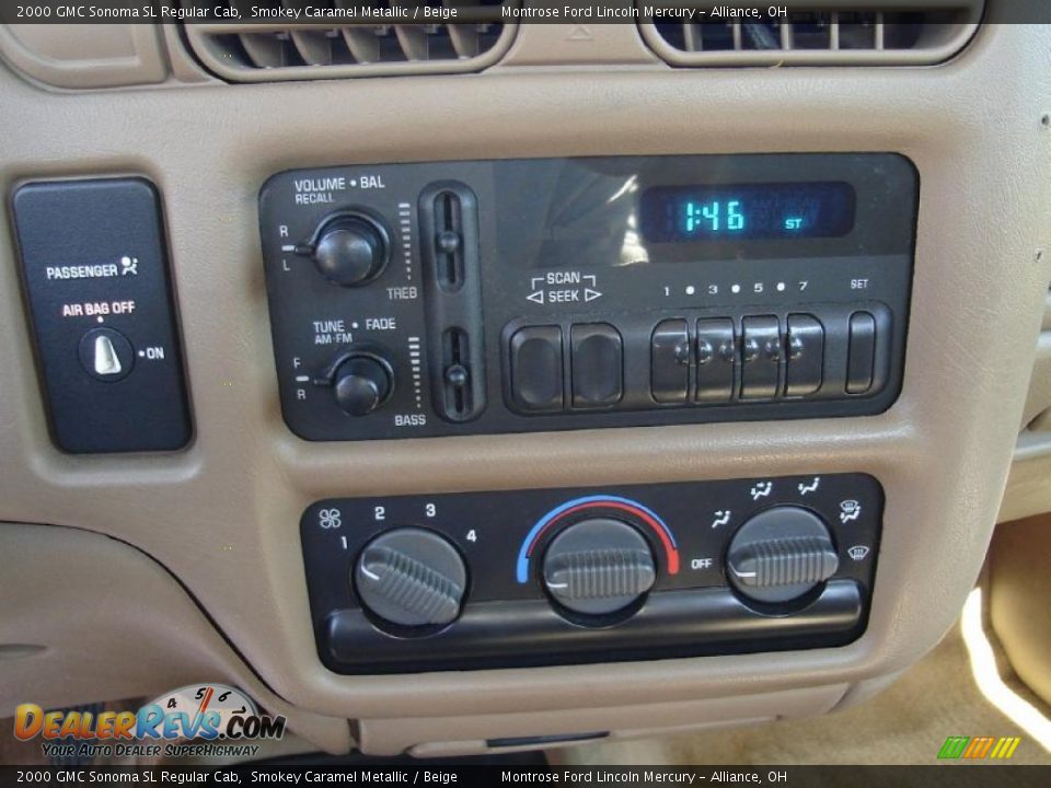2000 GMC Sonoma SL Regular Cab Smokey Caramel Metallic / Beige Photo #21