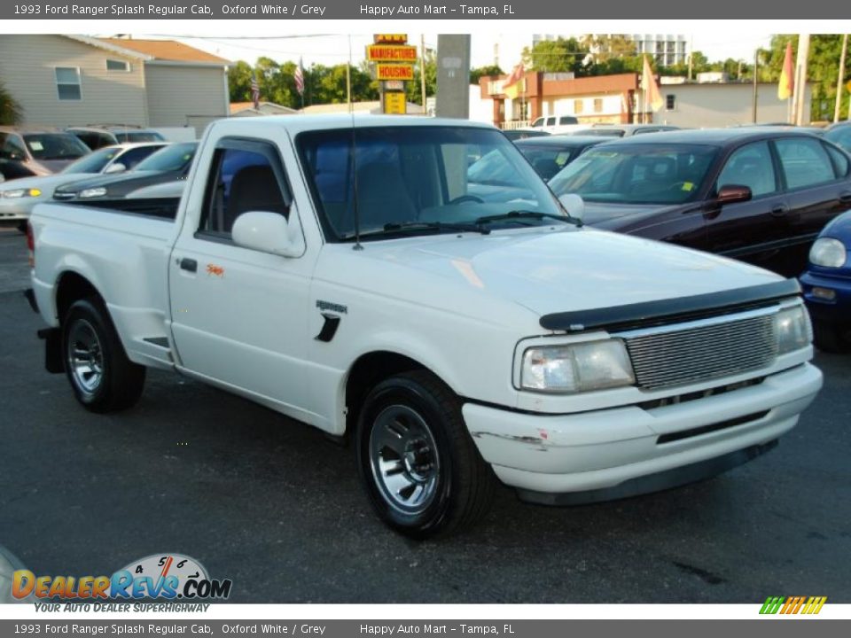 1993 Ford Ranger Splash Regular Cab Oxford White / Grey Photo #2