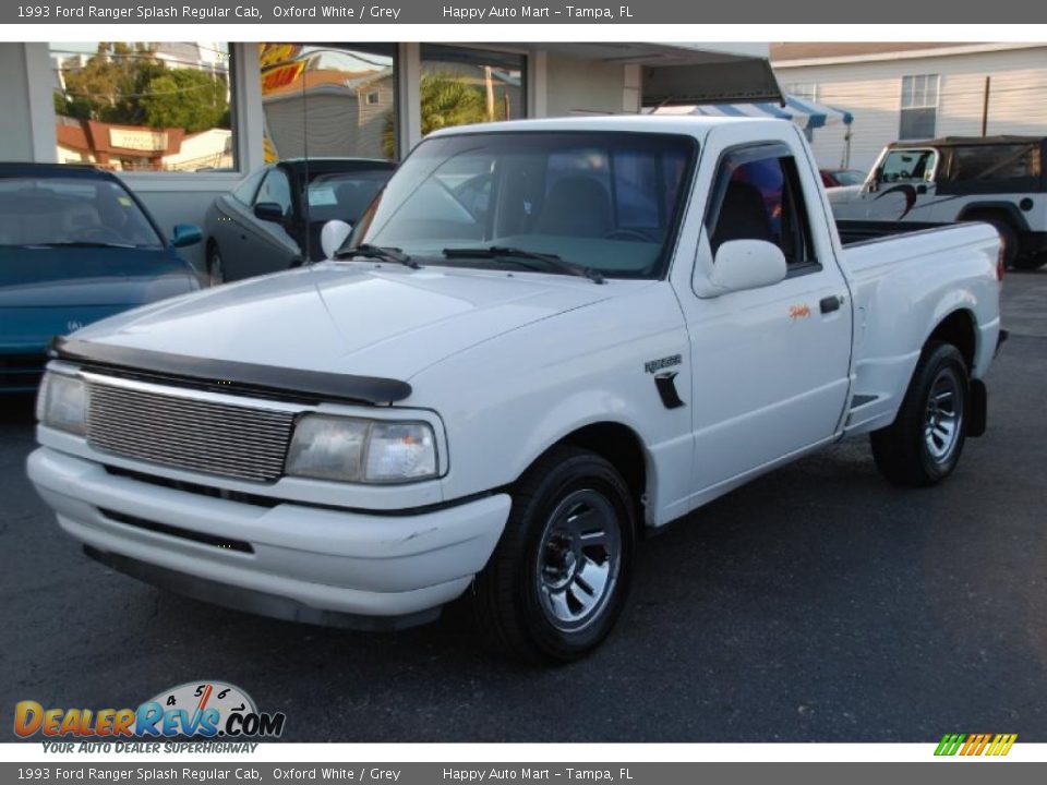 1993 Ford Ranger Splash Regular Cab Oxford White / Grey Photo #3