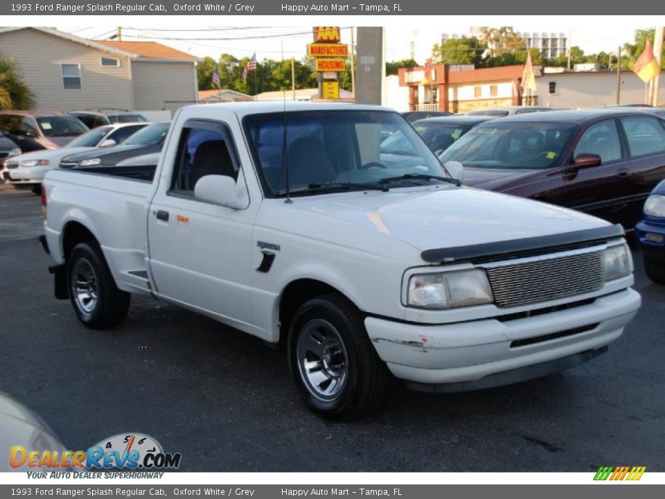 1993 Ford Ranger Splash Regular Cab Oxford White / Grey Photo #4