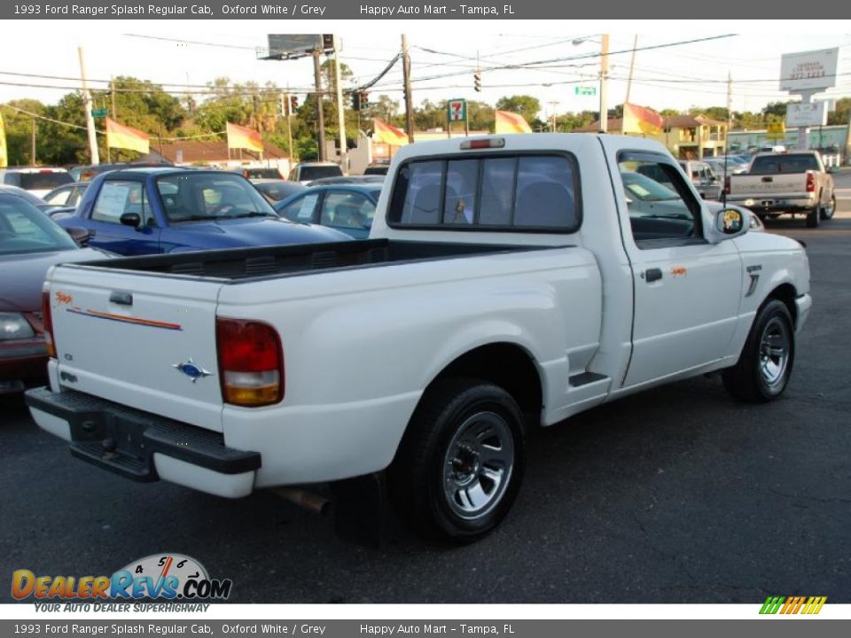 1993 Ford Ranger Splash Regular Cab Oxford White / Grey Photo #9