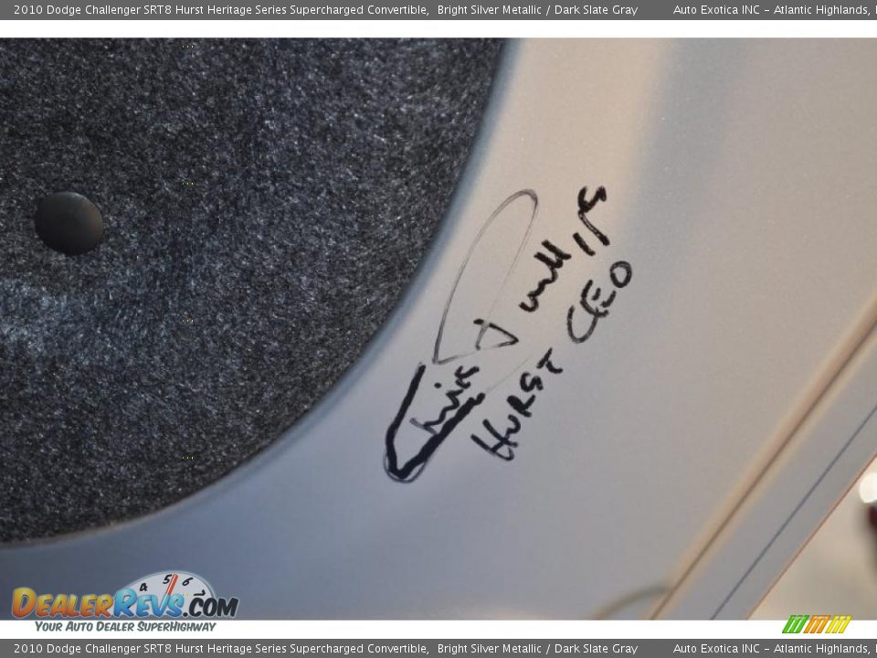 2010 Dodge Challenger SRT8 Hurst Heritage Series Supercharged Convertible Bright Silver Metallic / Dark Slate Gray Photo #19