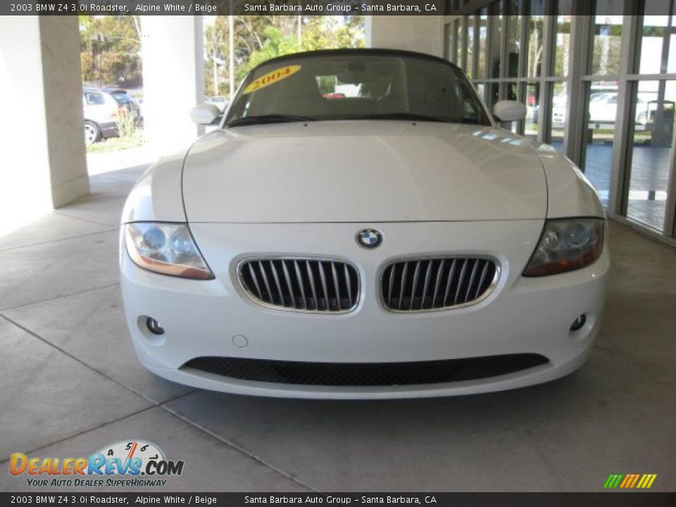 2003 BMW Z4 3.0i Roadster Alpine White / Beige Photo #2