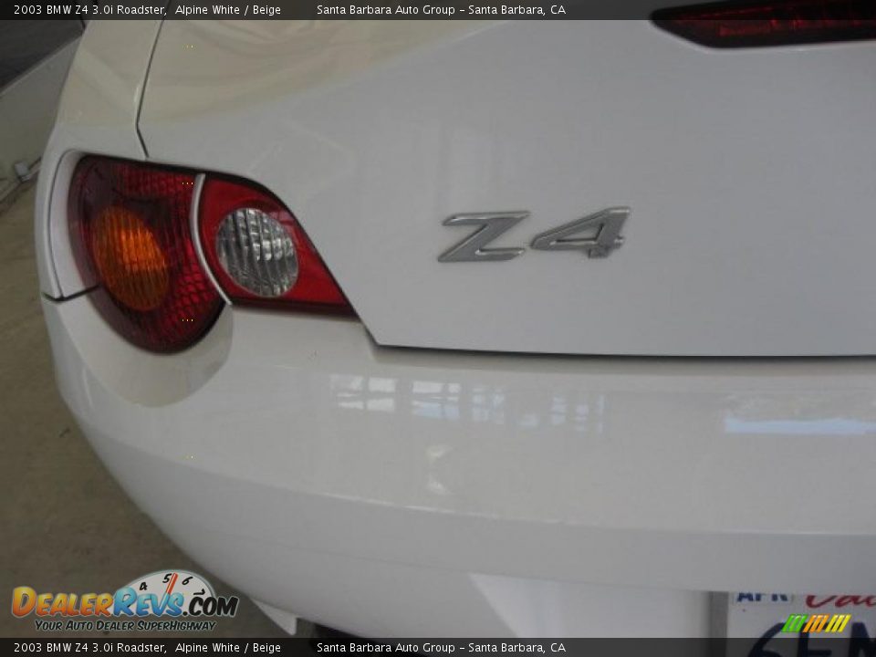 2003 BMW Z4 3.0i Roadster Alpine White / Beige Photo #5