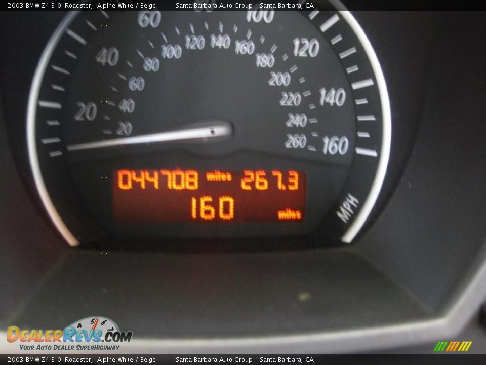 2003 BMW Z4 3.0i Roadster Alpine White / Beige Photo #10