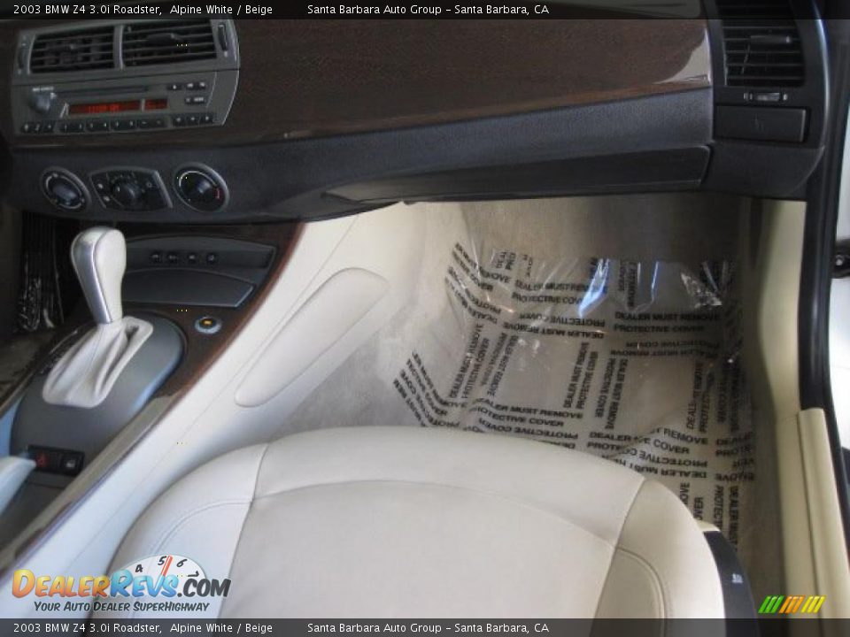 2003 BMW Z4 3.0i Roadster Alpine White / Beige Photo #12