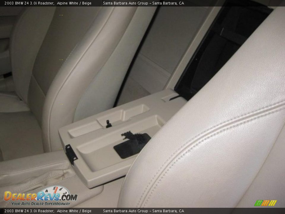 2003 BMW Z4 3.0i Roadster Alpine White / Beige Photo #15