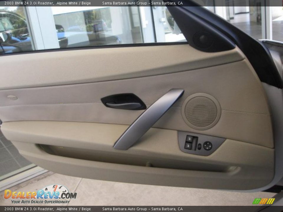 2003 BMW Z4 3.0i Roadster Alpine White / Beige Photo #17
