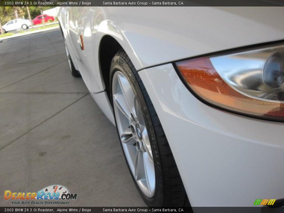 2003 BMW Z4 3.0i Roadster Alpine White / Beige Photo #21